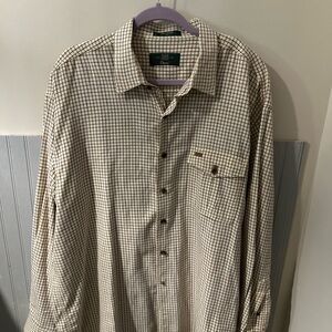 Men's Orvi brand Cream and Brown Botton down